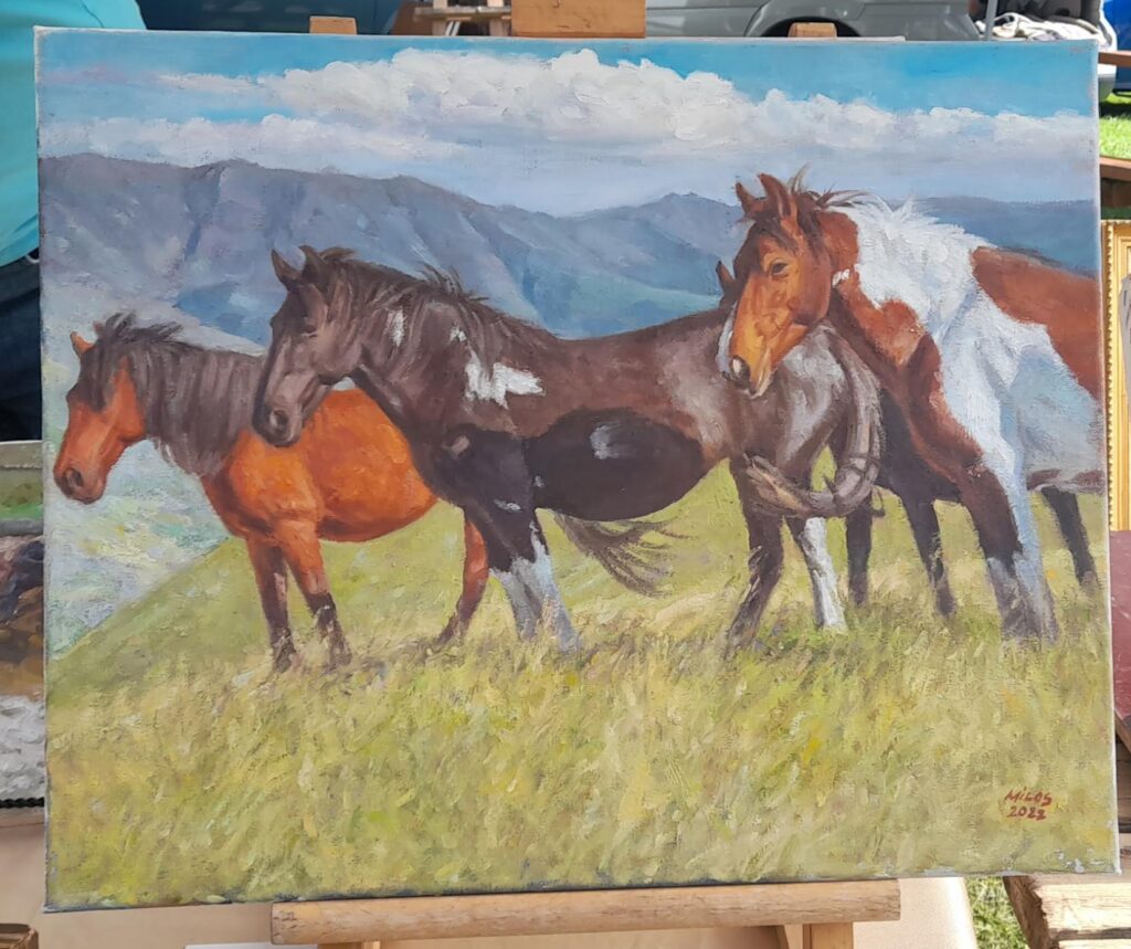Horses on canvas